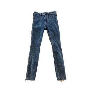 Hollister Women's High Rise Crop Jean Legging Advanced Stretch Blue W25‎ L26